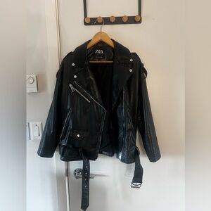 Zara Oversize Faux Leather Jacket